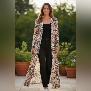 Topmaxx Animal Print Long Cardigan